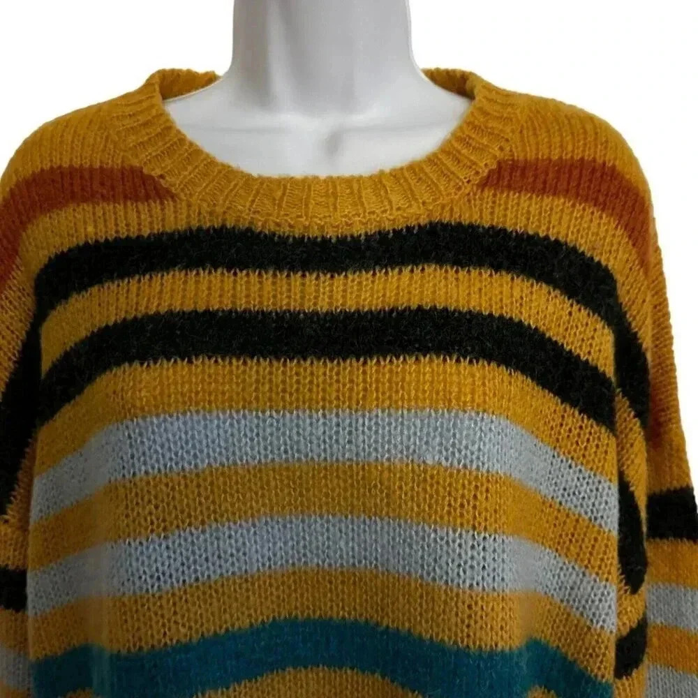 Luna Ivy striped sweater women's size M/L multi-colored - Picture 3 of 11